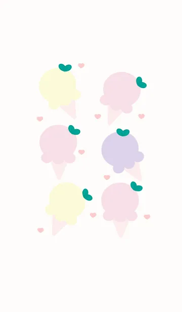 [LINE着せ替え] Cute ice-cream theme 34の画像1