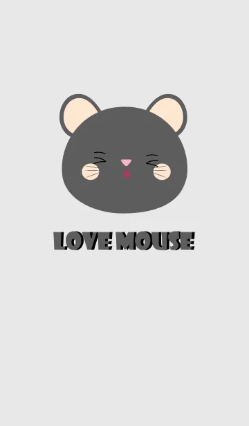 [LINE着せ替え] Simple Lover Black Mouse Theme (jp)の画像1