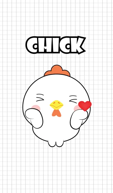 [LINE着せ替え] Mini Cute White Chicken Theme (jp)の画像1