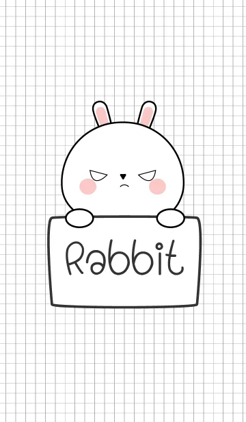 [LINE着せ替え] Simple Angry White Rabbit (jp)の画像1