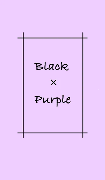 [LINE着せ替え] Simple Black × Purple - Purpleの画像1