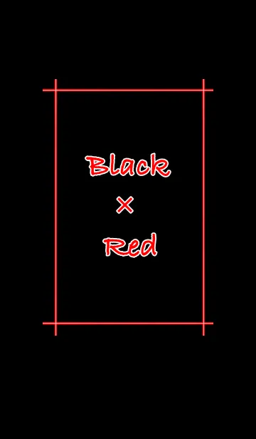 [LINE着せ替え] Simple Black×Red - Blackの画像1