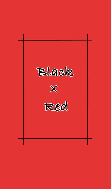 [LINE着せ替え] simple Black×Red-Redの画像1