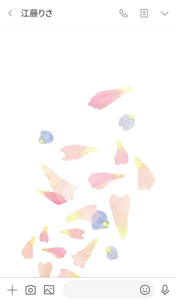 [LINE着せ替え] Flower petal 花びらの着せかえ。水彩の画像3