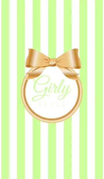 [LINE着せ替え] Girly Style-GOLDStripes03の画像1