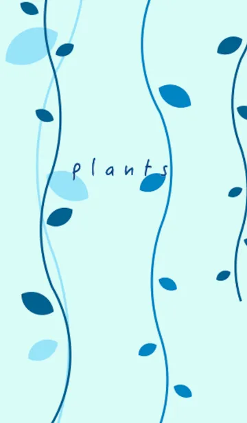 [LINE着せ替え] plants (blue)の画像1
