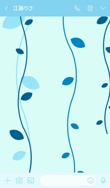 [LINE着せ替え] plants (blue)の画像3