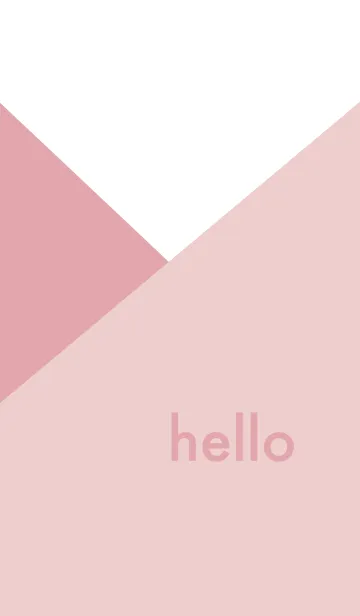 [LINE着せ替え] hello - ローズピンク＆ベージュの画像1