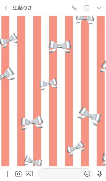 [LINE着せ替え] Girly Style-SILVERStripes2の画像3