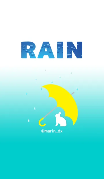 [LINE着せ替え] RAIN ＆ umbrella 〜雨と傘〜 1_うさぎの画像1