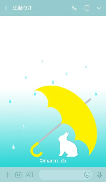 [LINE着せ替え] RAIN ＆ umbrella 〜雨と傘〜 1_うさぎの画像3