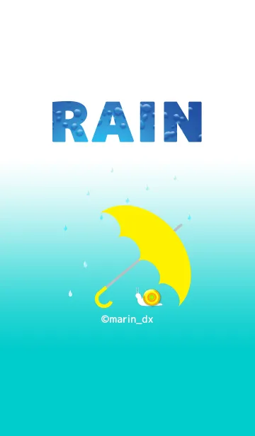 [LINE着せ替え] RAIN ＆ umbrella 〜雨と傘〜 5-1_蝸牛_黄1の画像1