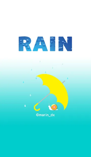 [LINE着せ替え] RAIN ＆ umbrella 〜雨と傘〜 5-3_蝸牛_黄3の画像1