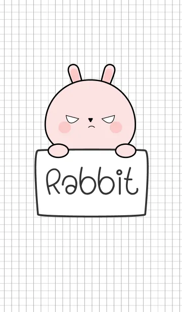 [LINE着せ替え] Simple Angry Pink Rabbit (jp)の画像1