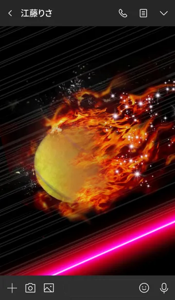 [LINE着せ替え] テニス 〜Tennis ball Fire〜の画像3