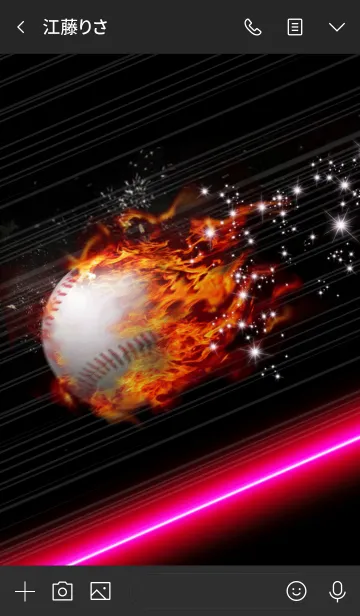 [LINE着せ替え] 野球 〜Baseball Fire〜の画像3