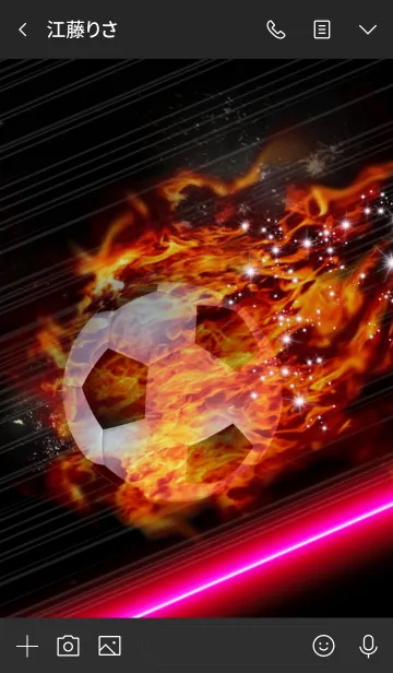 [LINE着せ替え] サッカー 〜Soccer Fire〜の画像3