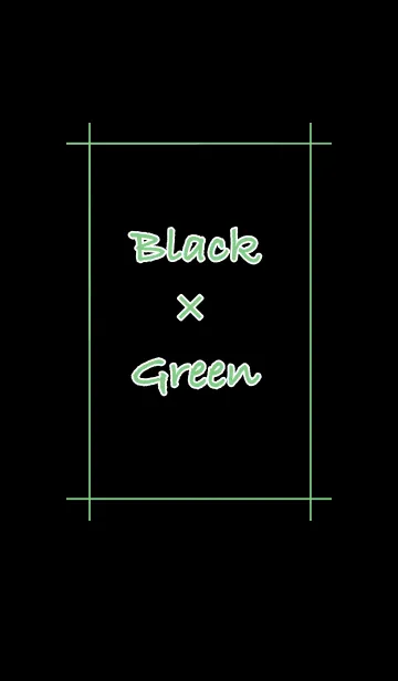 [LINE着せ替え] simple Black×Green - Blackの画像1