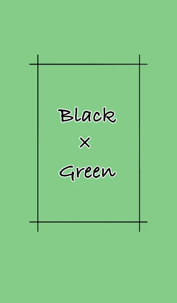 [LINE着せ替え] simple Black× Green-Greenの画像1