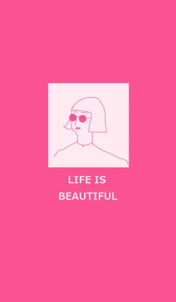 [LINE着せ替え] LIFE IS BEAUTIFUL =pink=の画像1