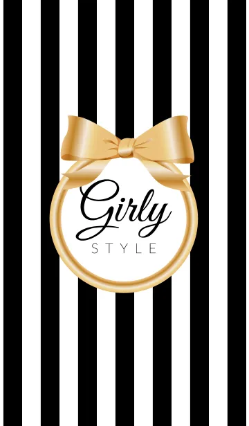 [LINE着せ替え] Girly Style-GOLDStripes8の画像1