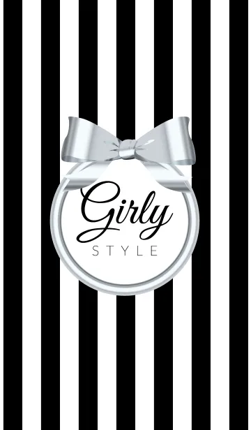 [LINE着せ替え] Girly Style-SILVERStripes8の画像1