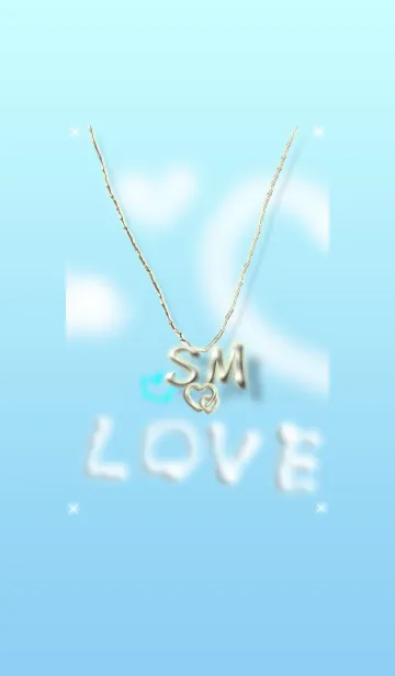 イニシャル S＆M(ブルー2)左側の着せ替えメイン画像