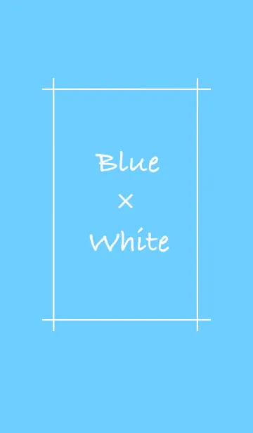 [LINE着せ替え] simple Blue＆Whiteの画像1