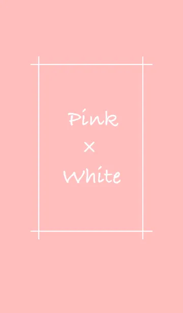 [LINE着せ替え] simple Pink × Whiteの画像1