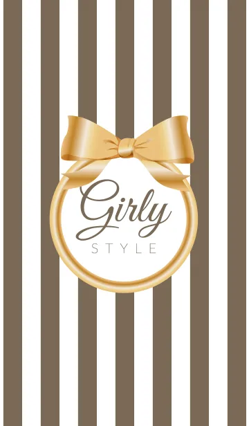 [LINE着せ替え] Girly Style-GOLDStripes12の画像1