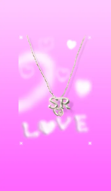 [LINE着せ替え] イニシャル S＆R(ピンク2)右側の画像1