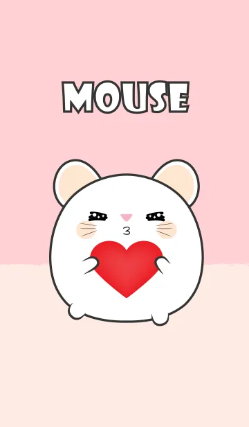 [LINE着せ替え] Lover Fat White Mouse Theme (jp)の画像1