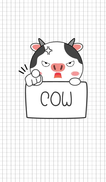 [LINE着せ替え] Simple Angry Cow (jp)の画像1