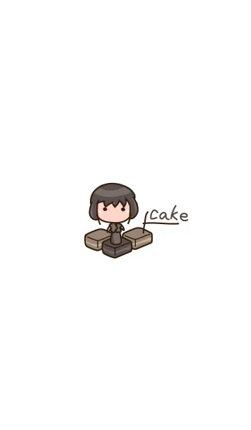 [LINE着せ替え] girl staring - 03 - cakeの画像1