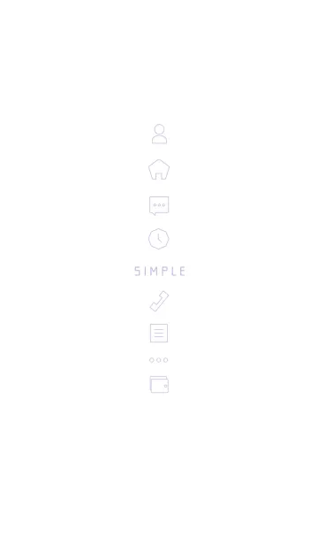 [LINE着せ替え] simple...パープルの画像1