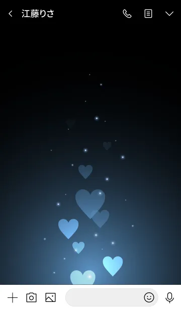 [LINE着せ替え] - Beautiful Ciel Blue Heart -の画像3