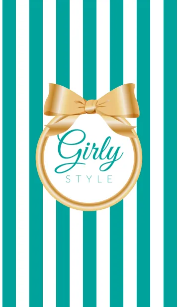 [LINE着せ替え] Girly Style-GOLDStripes9の画像1