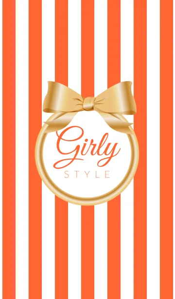 [LINE着せ替え] Girly Style-GOLDStripes7の画像1