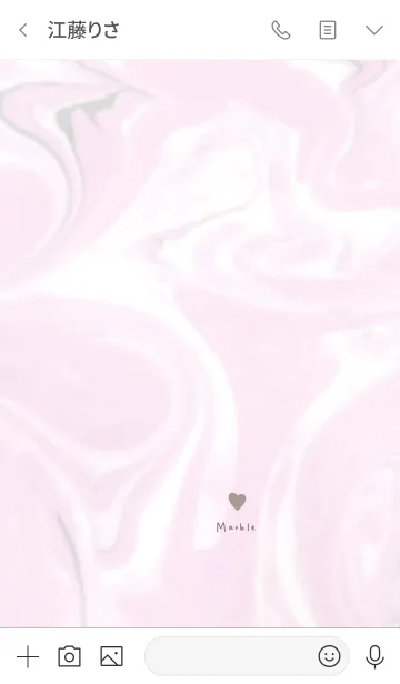 [LINE着せ替え] ピンクマーブルとハート。の画像3
