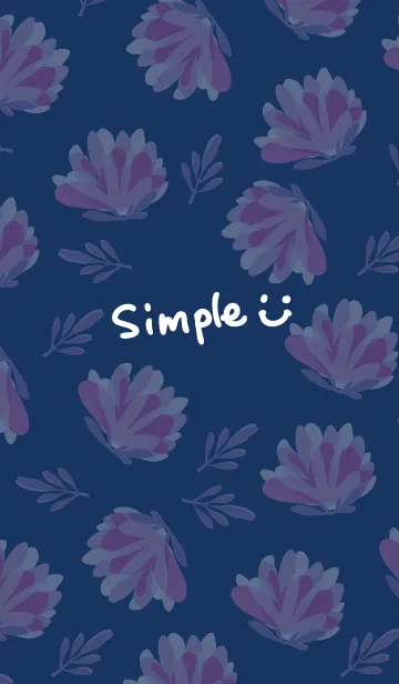 [LINE着せ替え] シンプルお花-スマイル25-の画像1