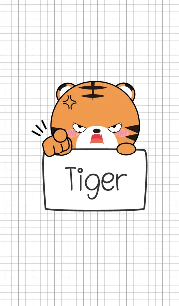[LINE着せ替え] Simple Angry Tiger (jp)の画像1