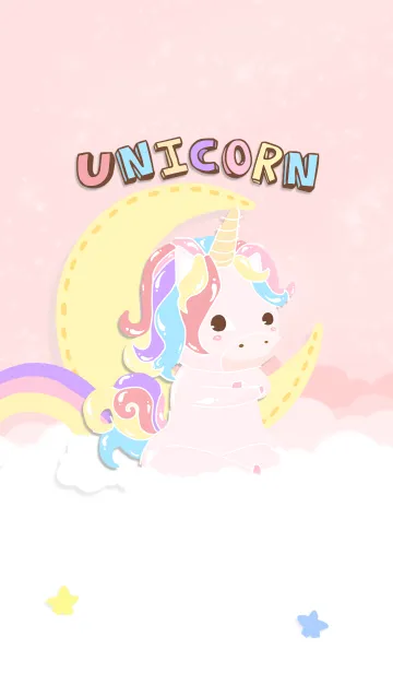 [LINE着せ替え] ぽっちゃりユニコーン：空に。の画像1