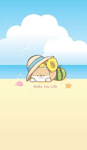 [LINE着せ替え] Shiba Inu Life 〜夏の柴犬〜の画像1