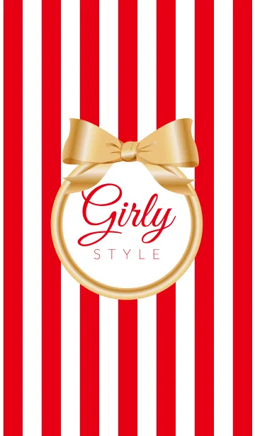 [LINE着せ替え] Girly Style-GOLDStripes6の画像1