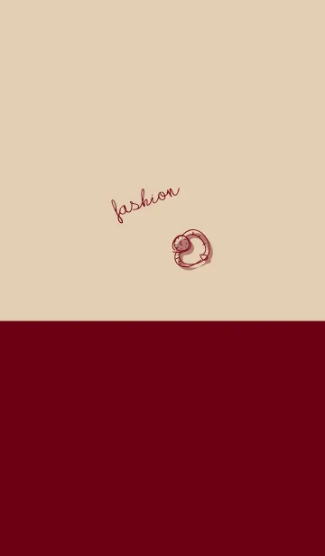 [LINE着せ替え] fashion bordeaux beigeの画像1