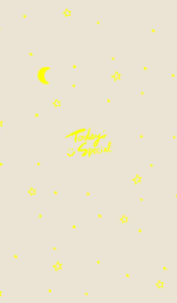 [LINE着せ替え] 夜星と月スマイル ベージュ5の画像1