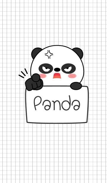 [LINE着せ替え] Simple Angry Panda (jp)の画像1