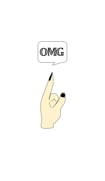 [LINE着せ替え] シンプルで大人かわいいサイン「OMG」1の画像1