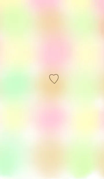 [LINE着せ替え] ゆるふわ。可愛いカラフル。ハート。の画像1