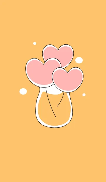 [LINE着せ替え] Heart flower in the vase 14の画像1